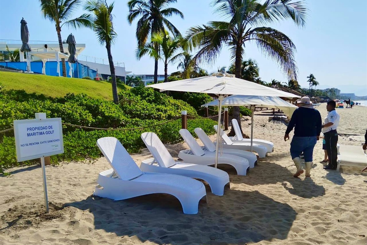 Private Beach Loungers for Guests
