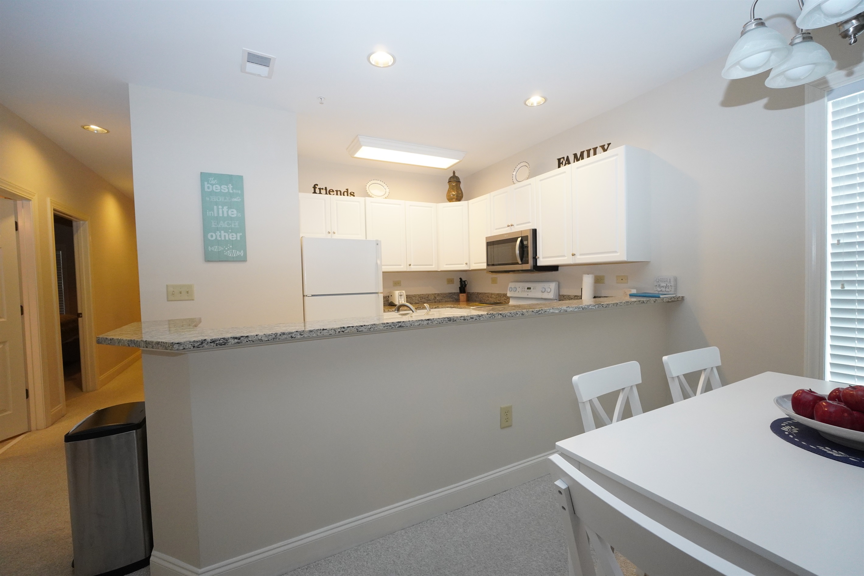 Dining Area with Seating for 6 Right off the Kitchen
