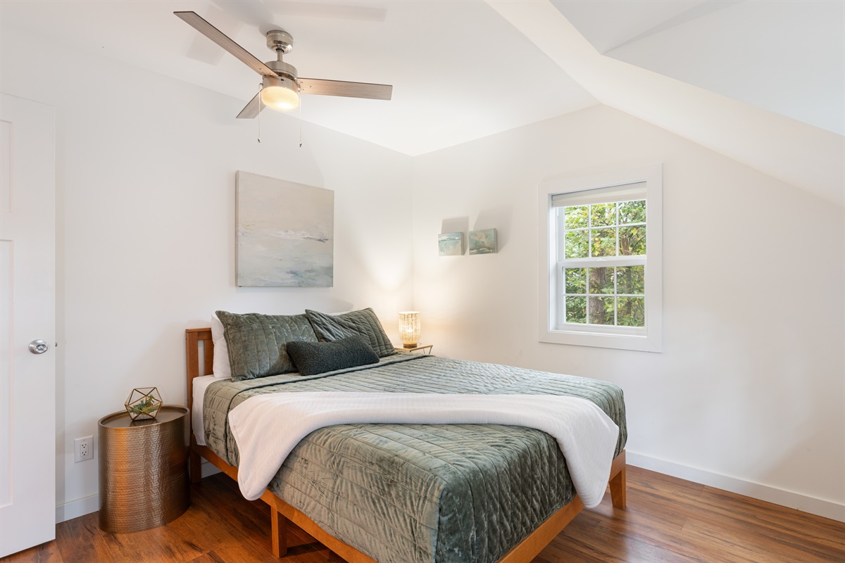 Bedroom 2 is designed to evoke the beach experience, encouraging you to get your toes in the sand. The memory foam mattress ensures you have a great night's sleep.