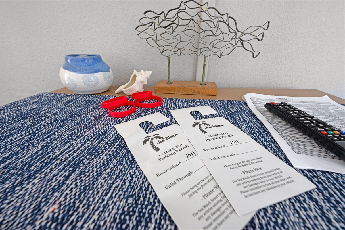 Parking Pass & Pool Bands!