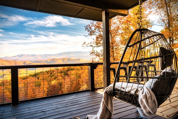 Catch a swing on the egg chair along with fresh and crisp mountain air, and make it your perfect mountain vacation.