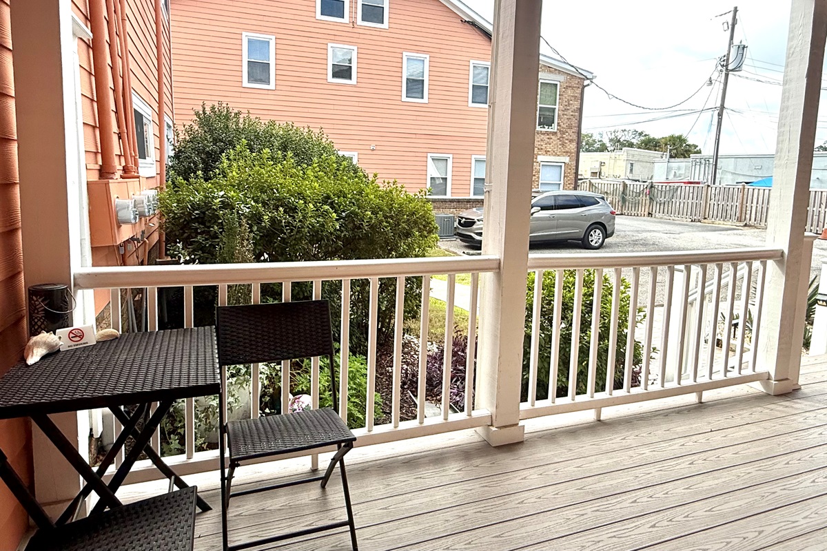 Looking out of the front door