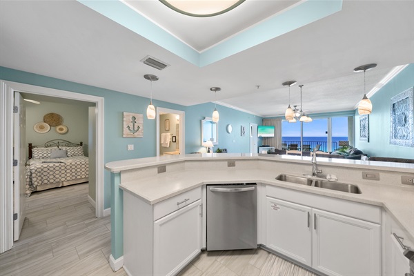 Cooking with that gorgeous view!