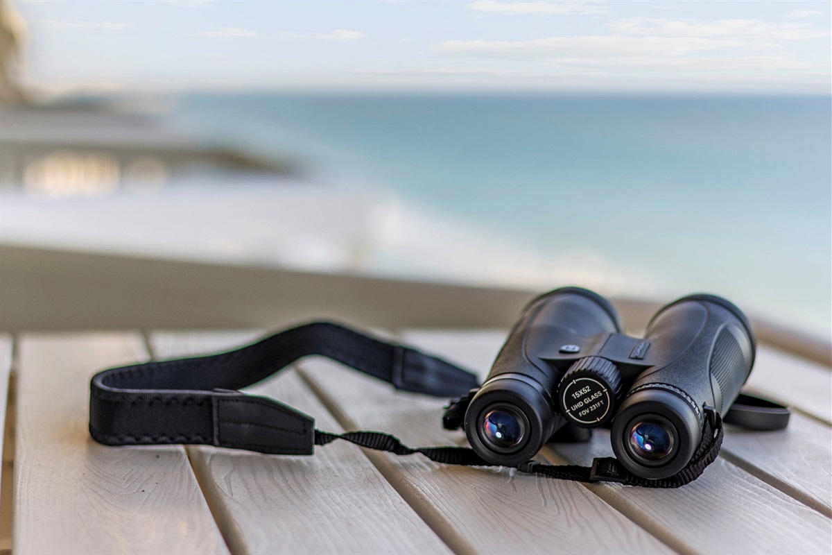 Binoculars located in the TV console!