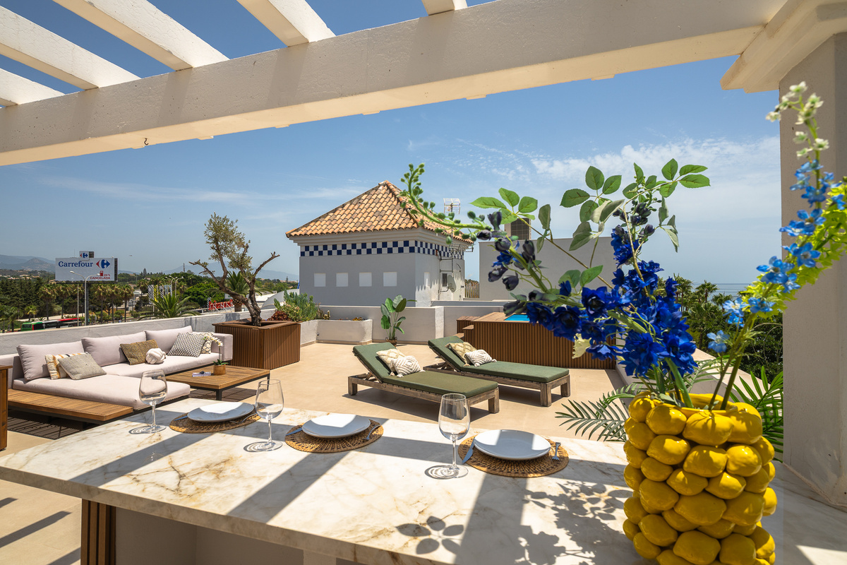 Private rooftop terrace with plunge pool