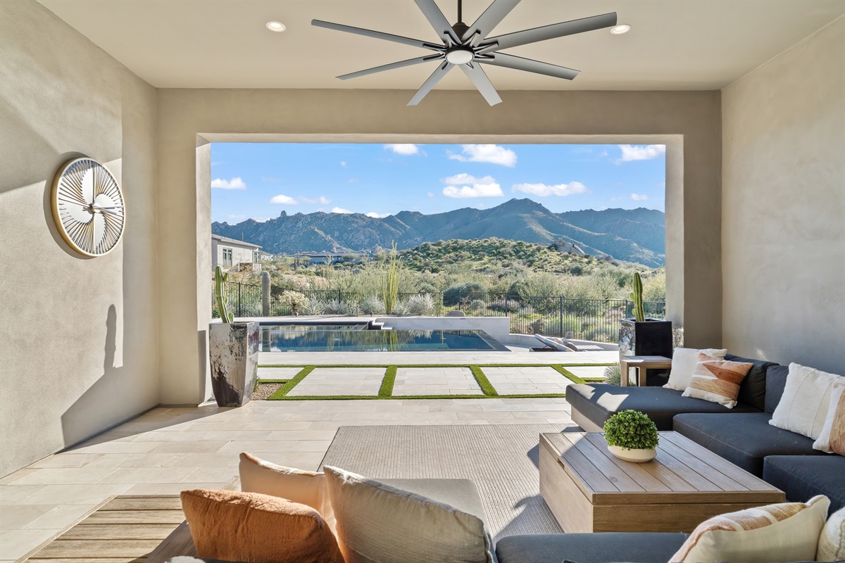 The view is always beautiful.  Sitting area - main house.  a