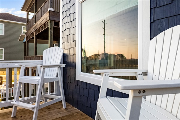 Sit on the porch and enjoy your coffee with a view!