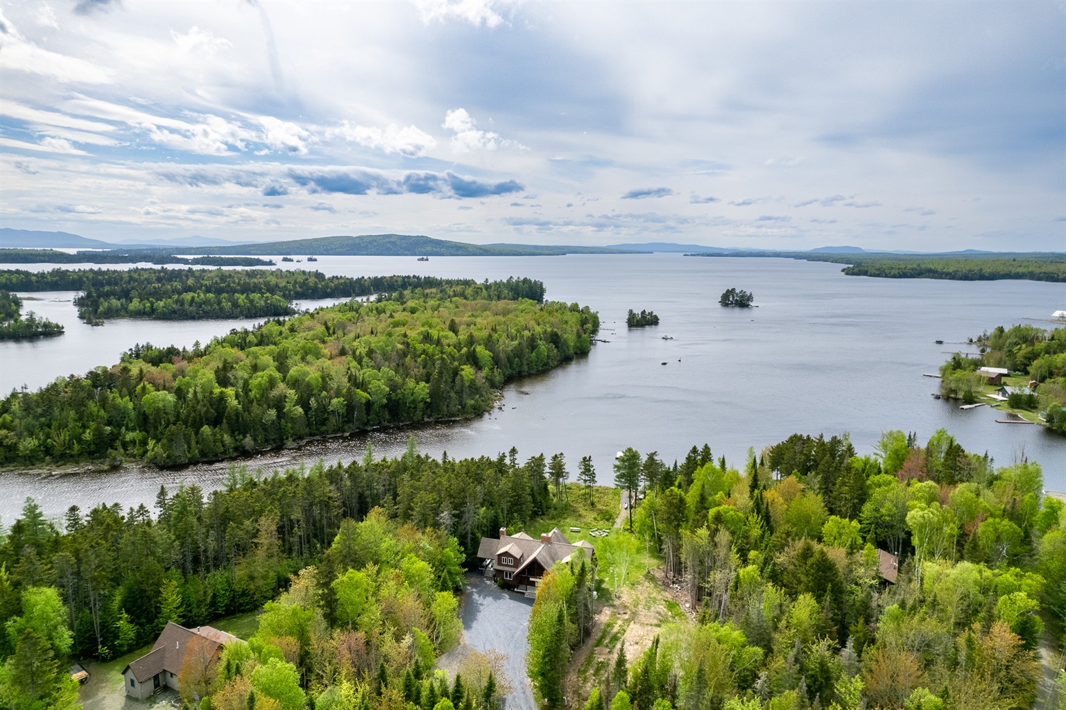Lily bay on Moosehead Lake-the biggest lake in Maine. Beautiful sunsets, mountain backdrop, and your own relaxing waterfront in the best location in ME. US News & World Report voted Moosehead as one of the country's best lake vacations.