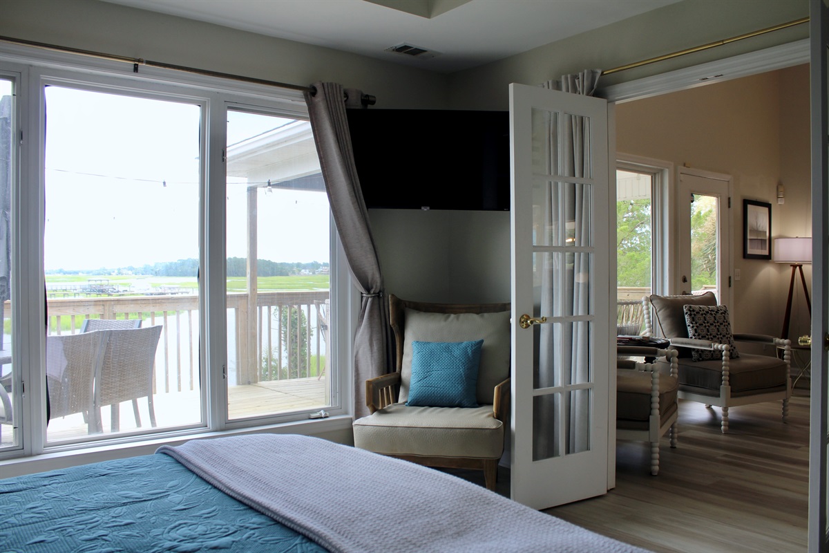 When your bedroom feels like an art gallery with a river view…
