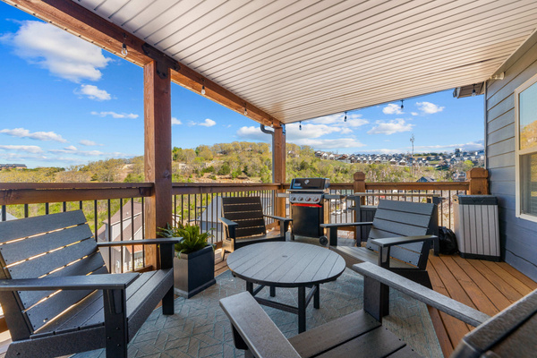 Upper deck. Keep the outdoor chef company.