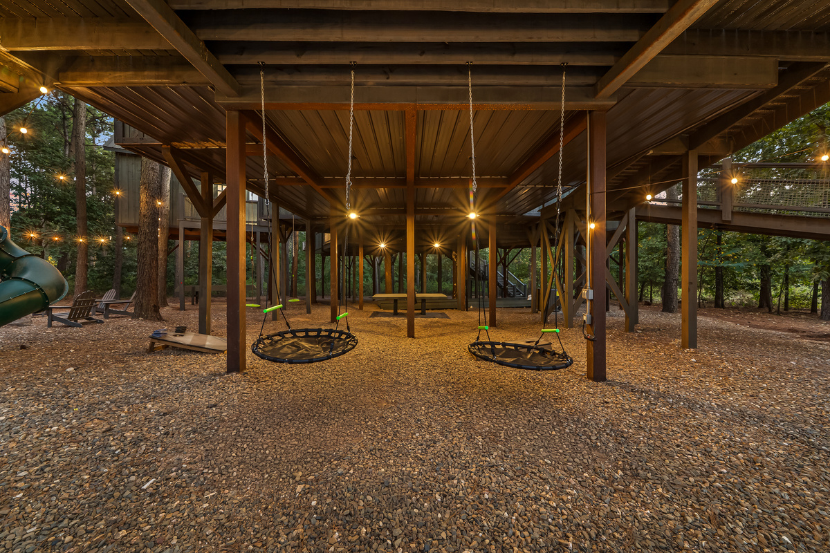 A play space this big changes a family vacation! Kids can stay entertained for hours, rain, shine, or summer heat.