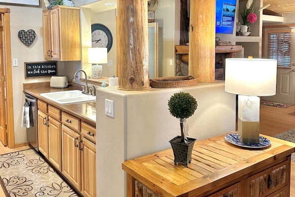 Prepare your own meals from the gallery style kitchen