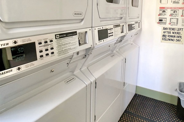 Common area washer and dryers. Requires coins.