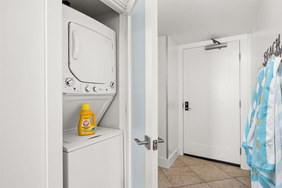 There is a washer and dryer on site.