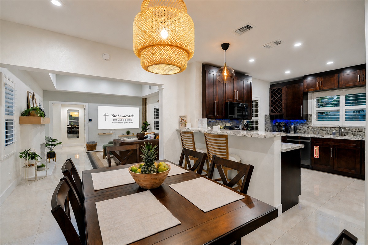 Steps from the kitchen, set for slow breakfasts and long dinners 🍽️