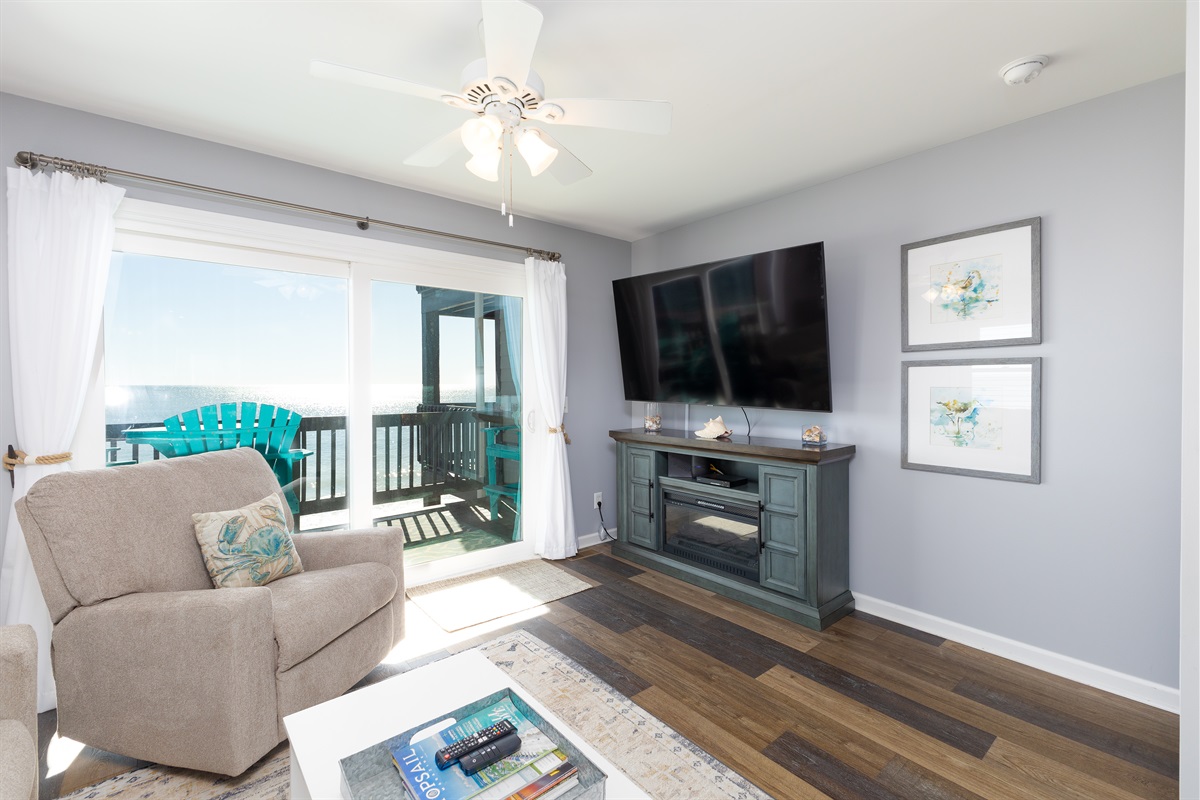 Ocean views from the living room