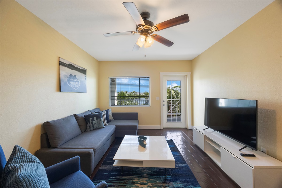 Living Area - Door opens up to unit's private balcony that overlooks the Intracoastal