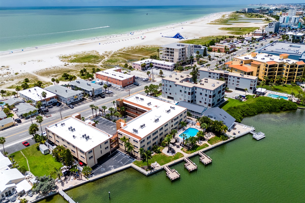 Right across from the Sandy Beaches