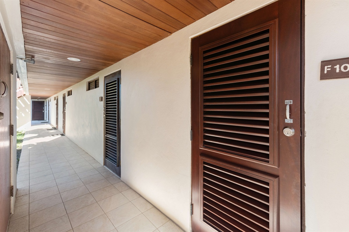 Front door to your vacation retreat