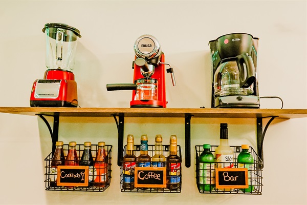 A kitchen equipped with high-quality coffee makers, ready to craft the perfect cup of coffee for a delightful start to the day.