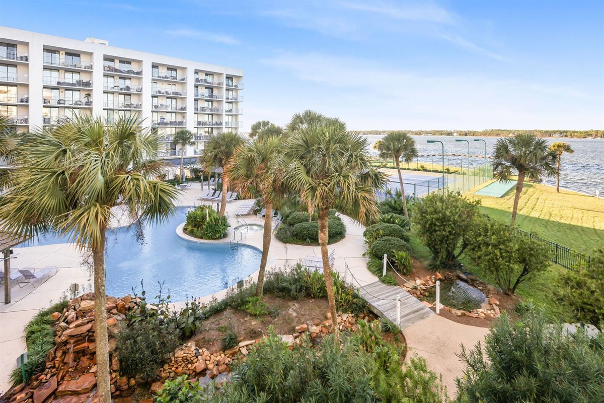 View of pool and Little Lagoon. So inviting!
