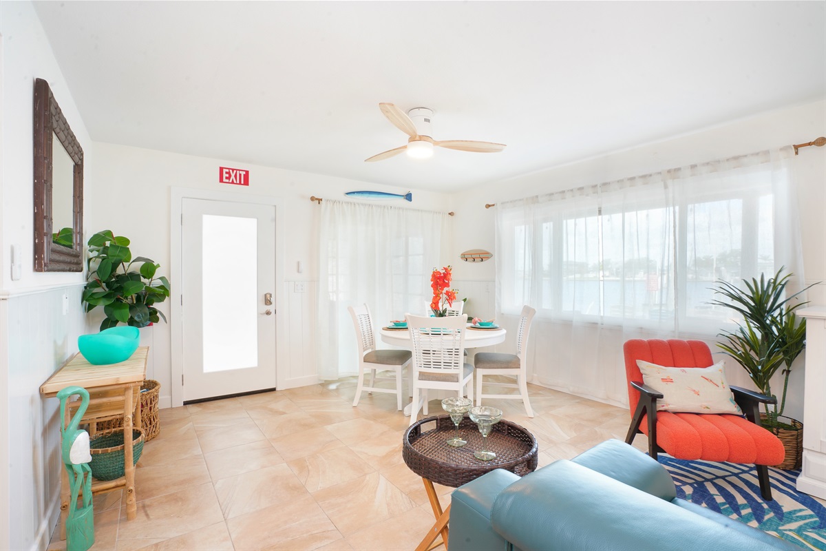 Tropical Oasis Unit 3 is water facing and ground level