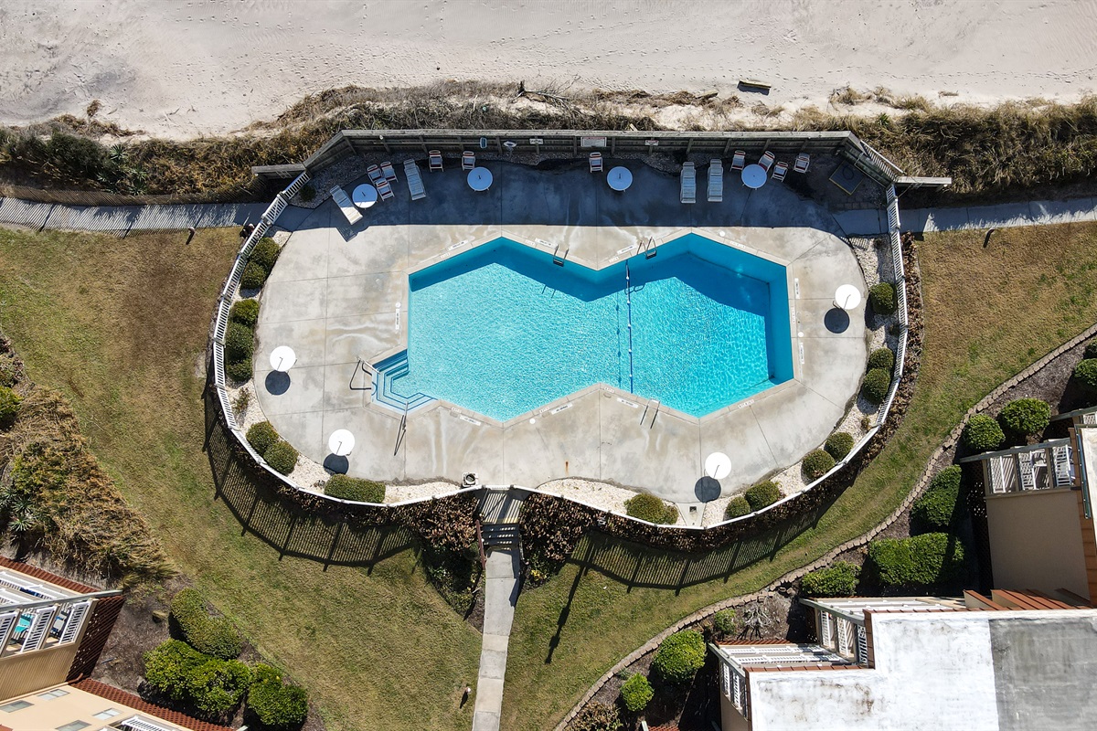 Aerial of the pool