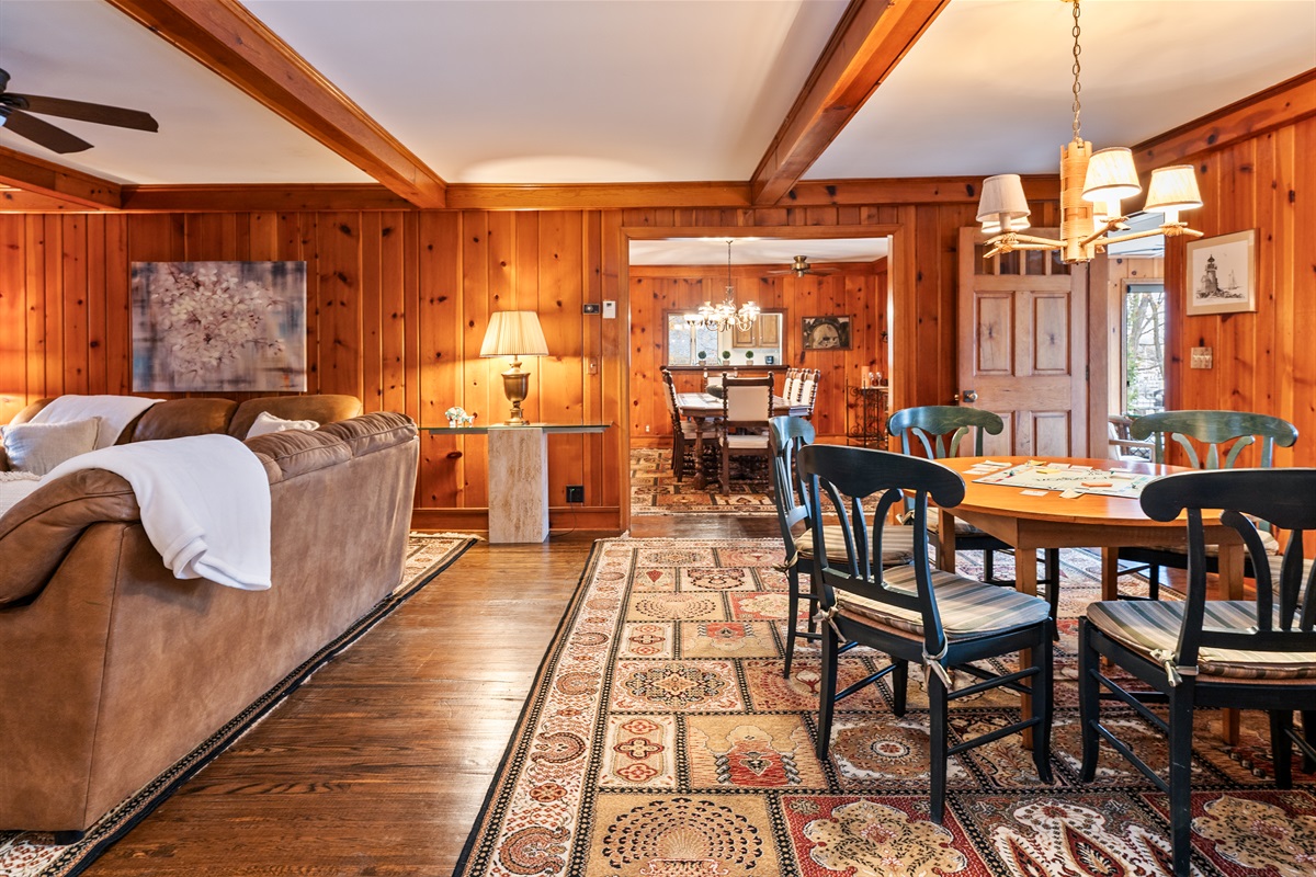 Relax and unwind in the open living room area and connect with family- main house