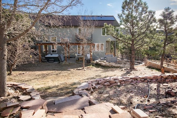 Our backyard is fenced in a perfect entertaining or just relaxing in nature