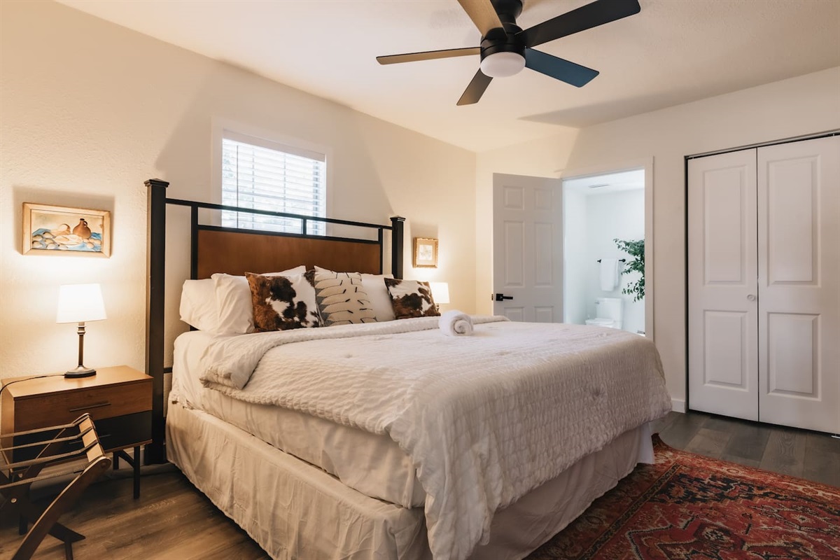 master bedroom with ensuite bathroom