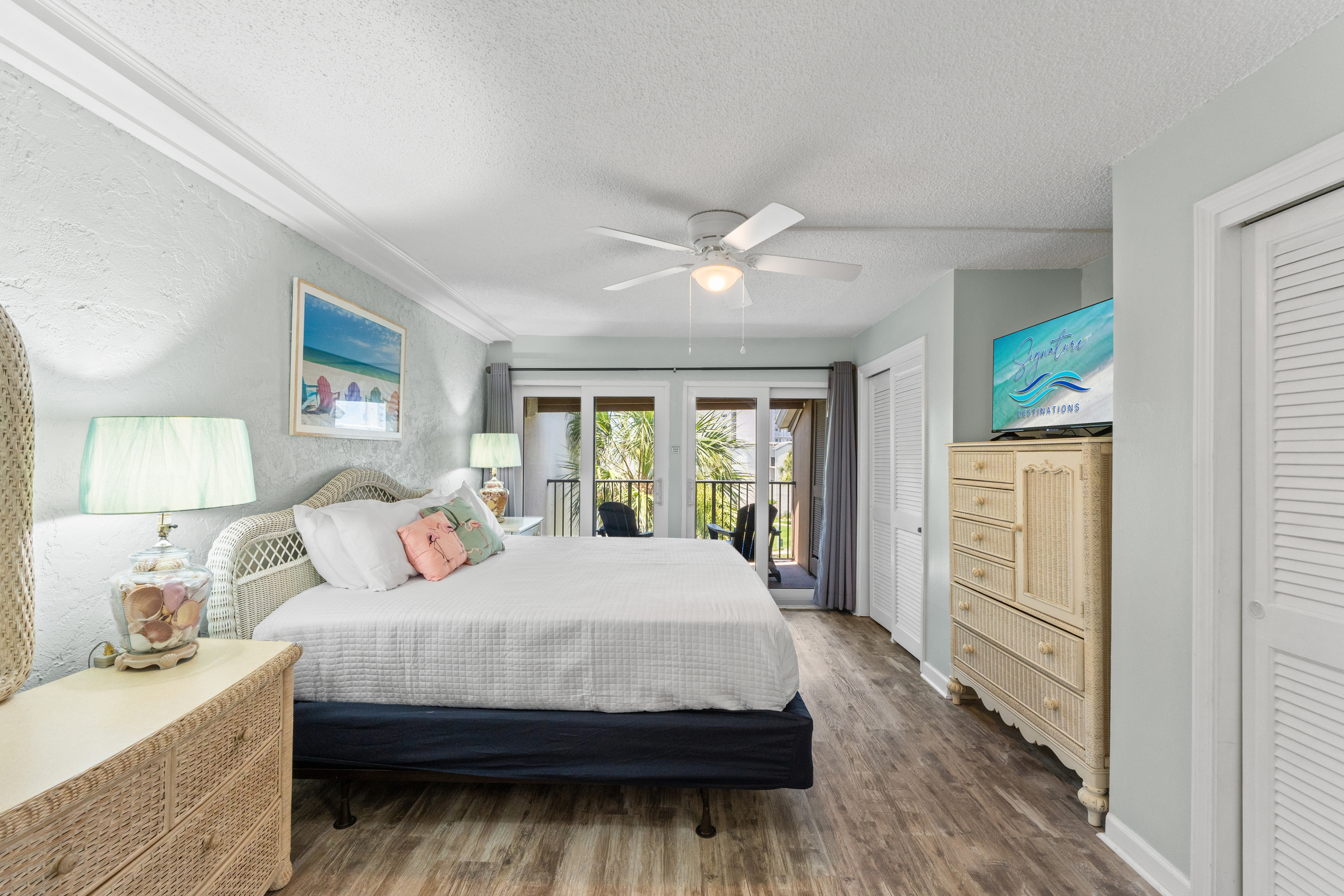 Bedroom 1 with King Bed and Balcony