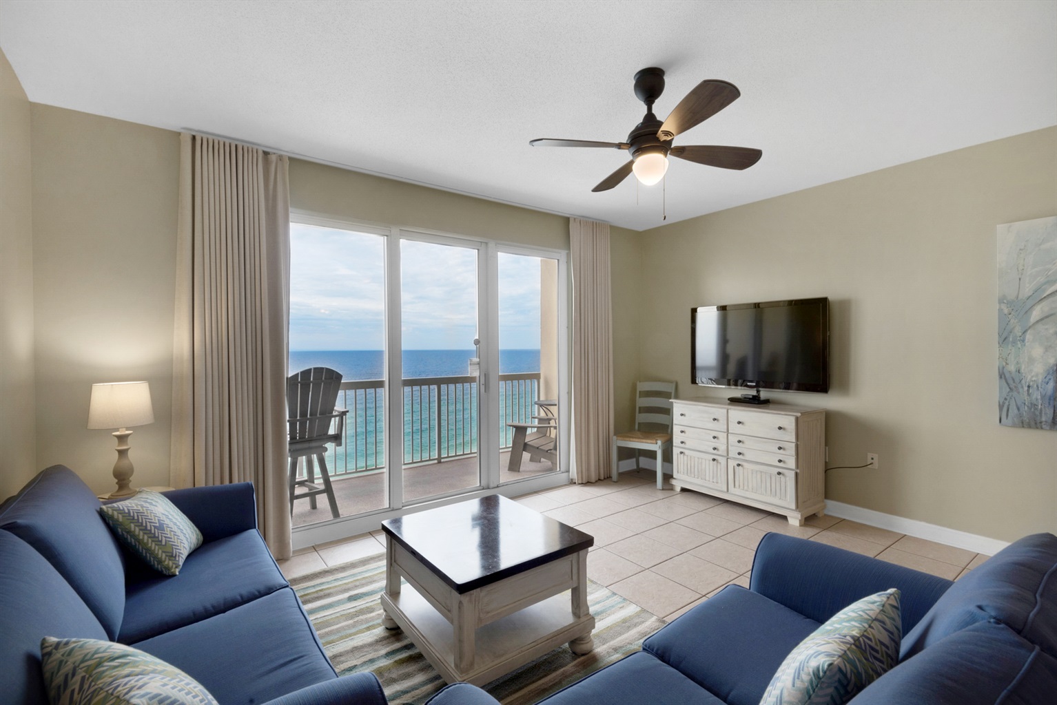 Living Room - Complete with Blackout Curtains