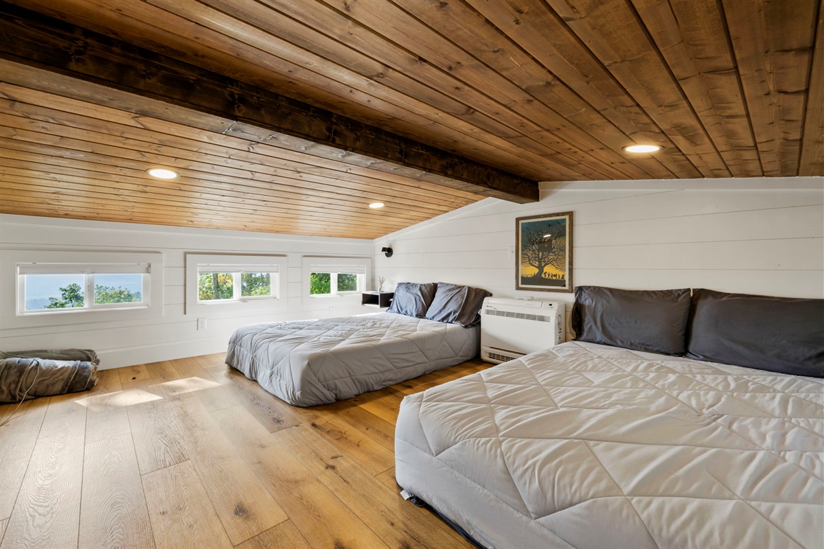 Full beds in loft