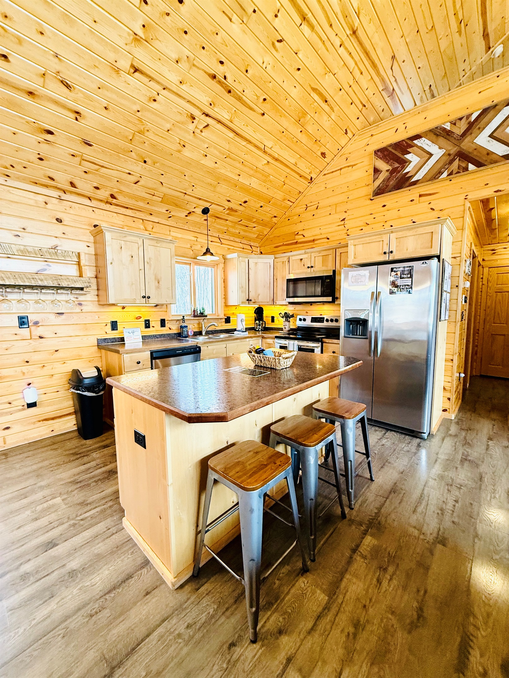 Our kitchen with large center island has everything you need.