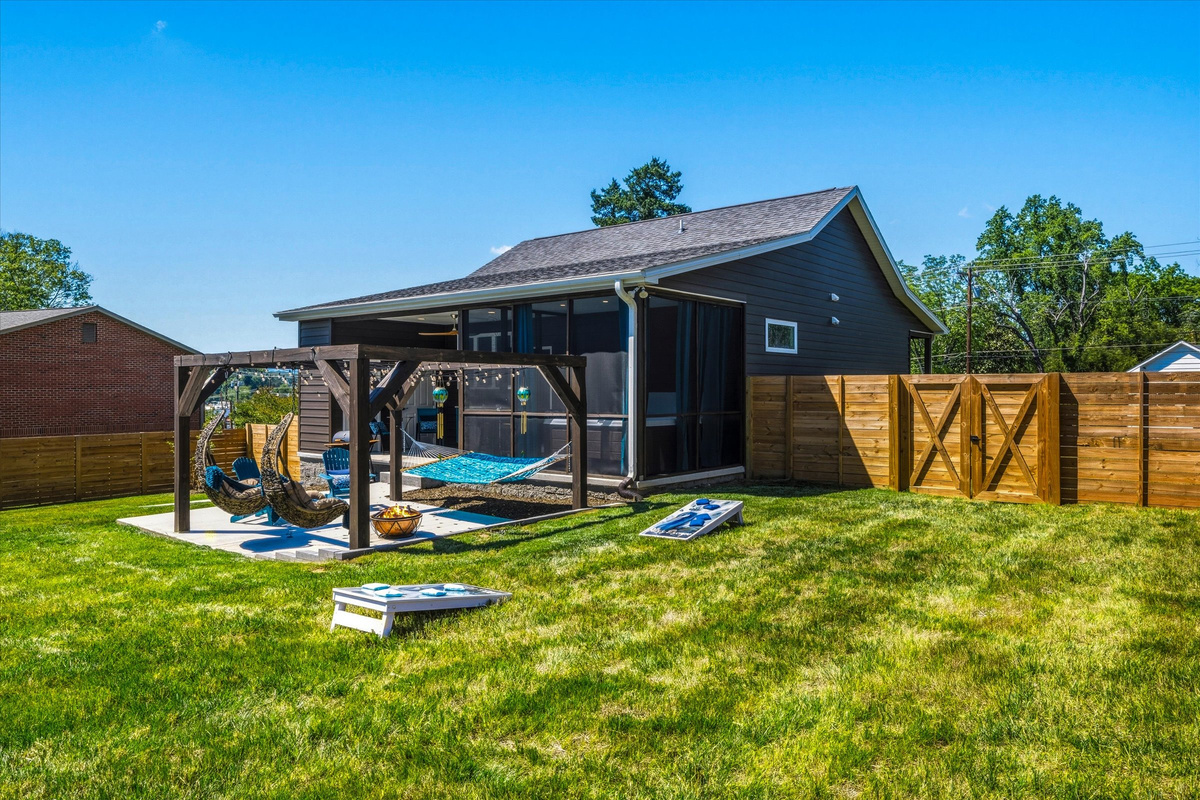 The backyard was designed for connection, conversation, and making memories together.