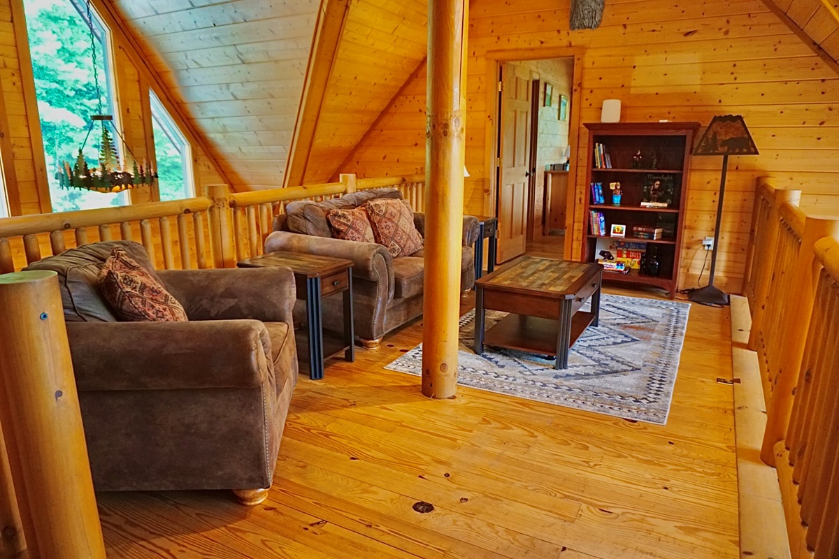 Loft life. Unwind and relax in this cozy loft overlooking the stunning mountain views.