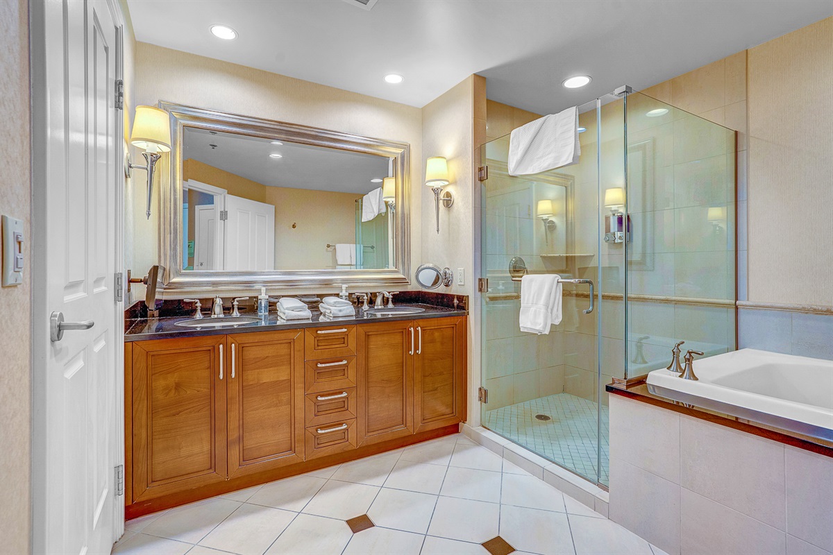 Get your day started in this luxury bathroom.