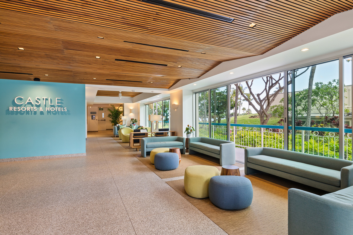 Chic lobby lounge seating