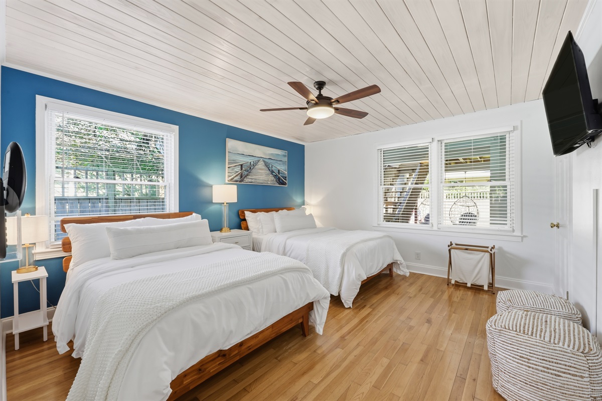 Guest bedroom with double the beds, double the comfort (perfect for kids or friends)