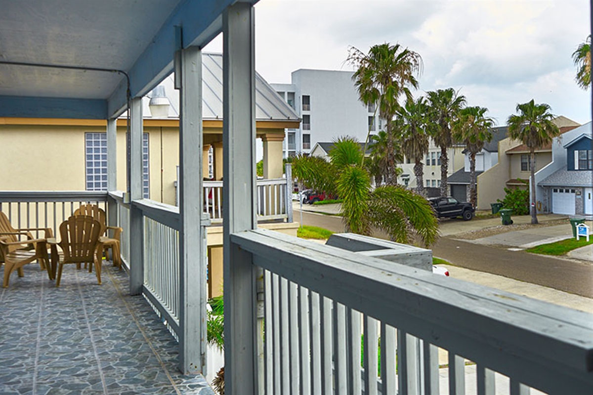 Balcony overseeing the street