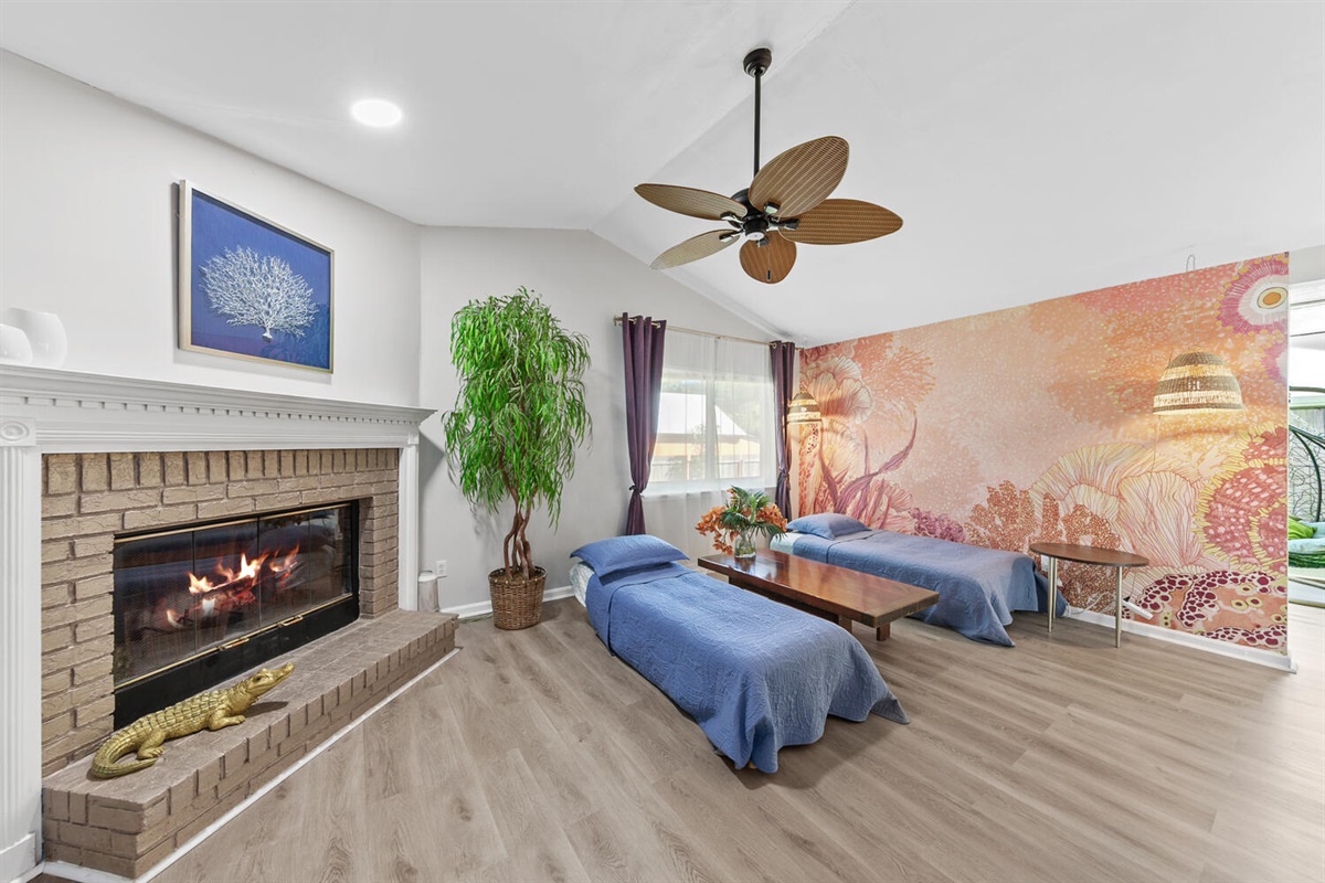 Couch can be converted into two beds