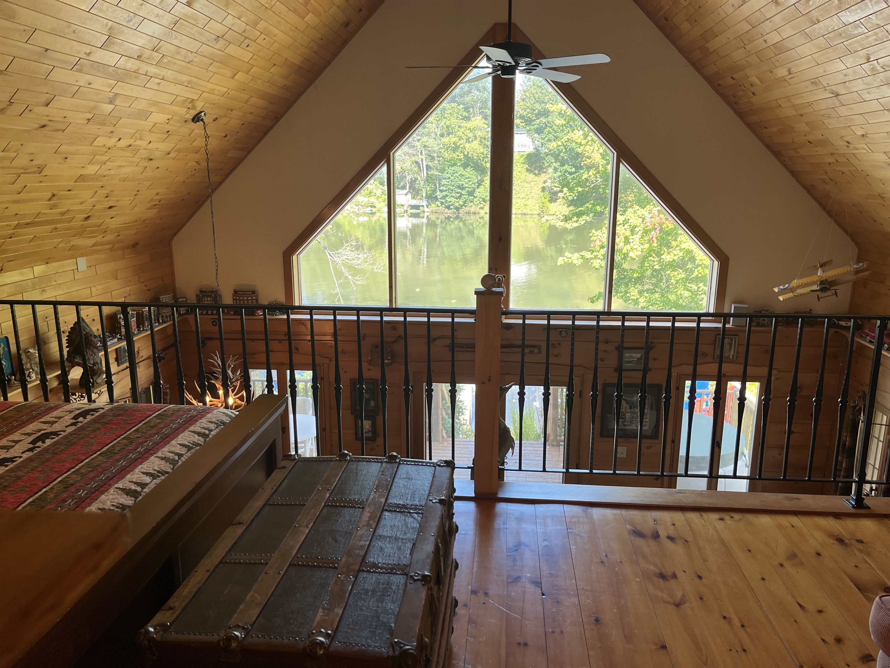 Sleeping loft lake view