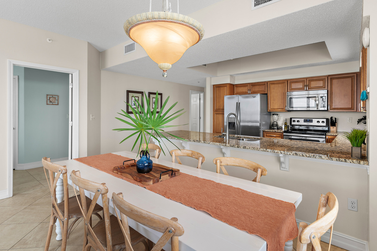 Gulf View Dining from the Dining Table and the Kitchen!