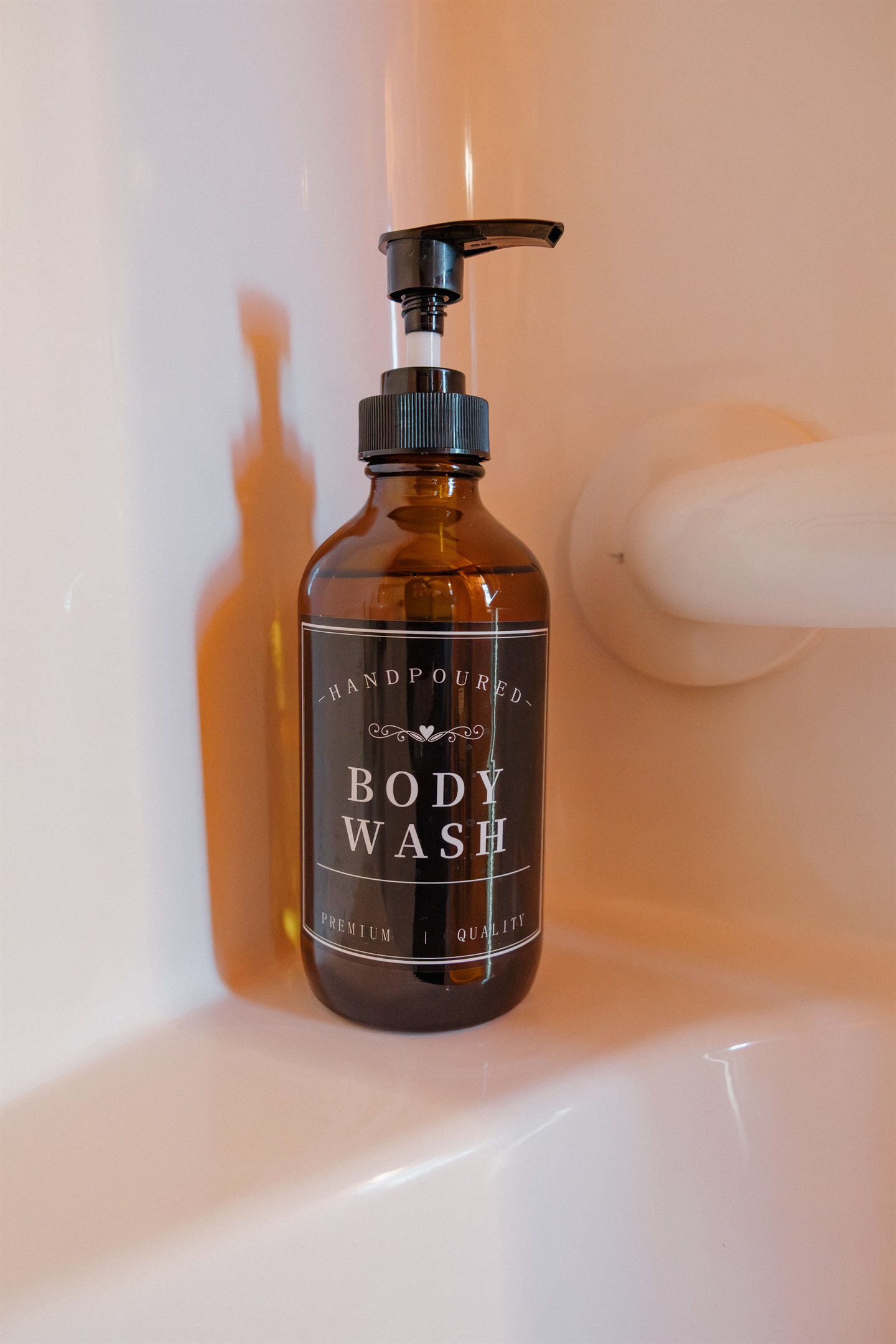Premium bath amenities await at Poppywood Pines, including quality body wash for guest comfort. This luxury Show Low cabin features thoughtful touches throughout, perfect for relaxing after exploring White Mountains hiking trails, fishing lakes, and outdoo