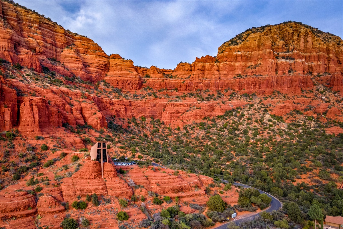 Chapel of the Holy Cross—Sedona’s most iconic landmark, carved into the red rocks.
