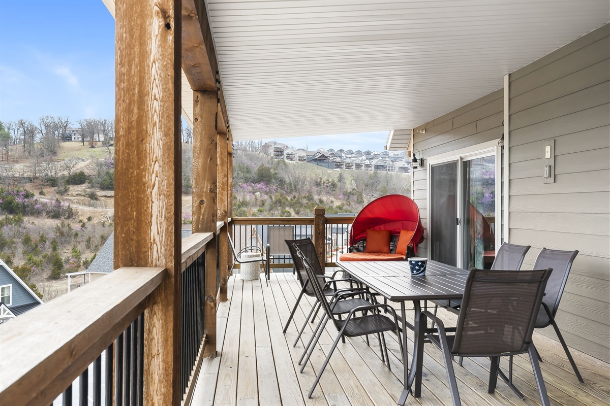 Main level deck and seating