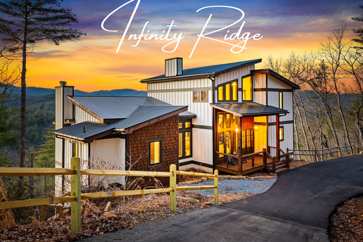 Welcome to Infinity Ridge, modern design, mountain air, and a stay that feels intentional from the start!