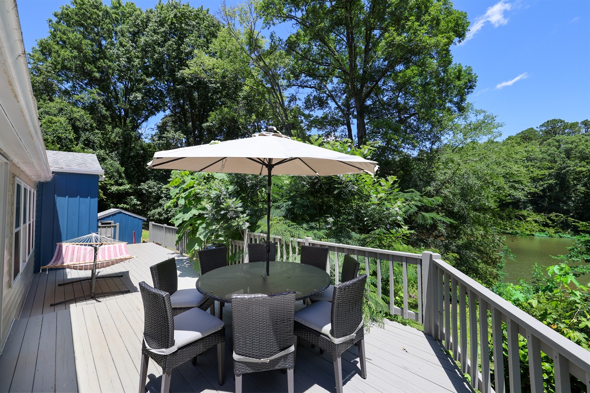 Back Deck with View of the Little River