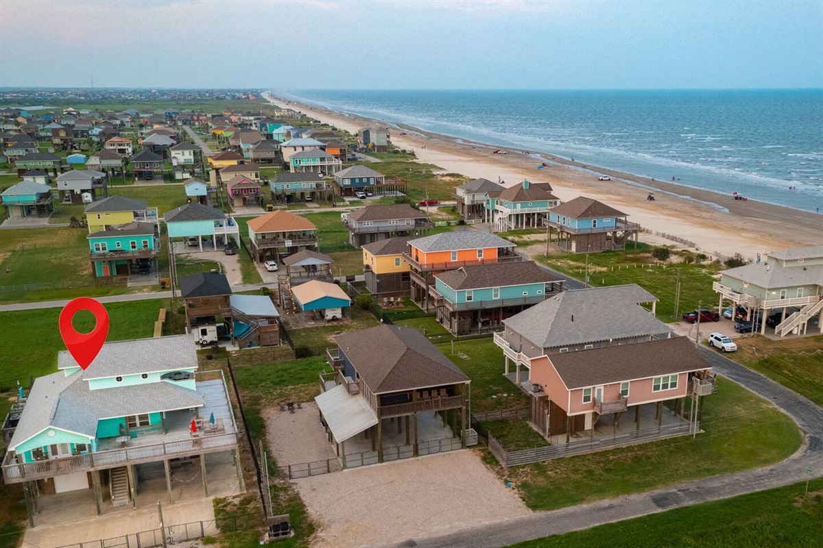 There is also road access to the beach!