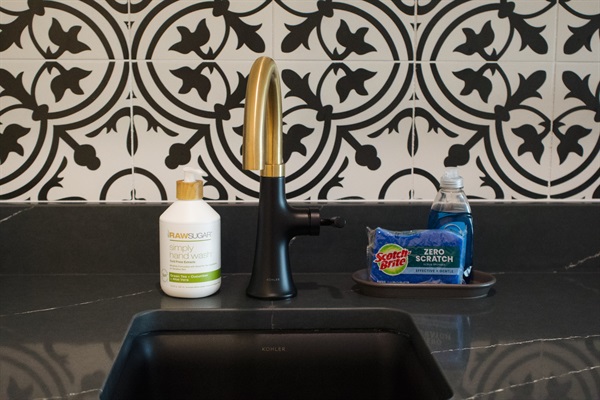 Small sink in the kitchenette, perfect for quick cleanups and light meal prep.